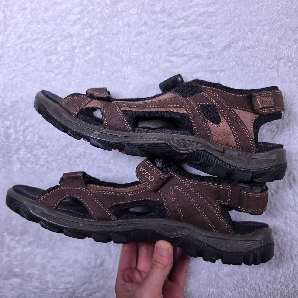ECCO Yucatan Mens 46 Brown Hiking Sport Sandals Receptor Technology